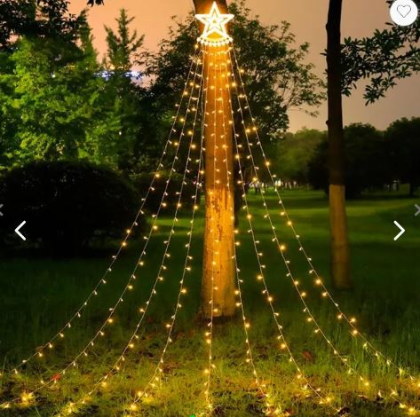 LUZ CASCADA NAVIDAD DE ESTRELLA