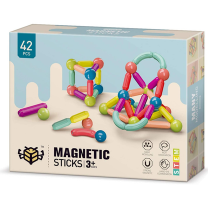 Juego Bolas-Varillas Magnéticas 42 Pcs